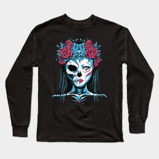 Dia de los Muertos Skeleton Bride Day of the Dead Girl Long Sleeve T-Shirt